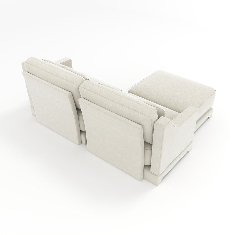 Stylish Sofa With Ottoman And Lumbar Pillows, Ergonomic Design