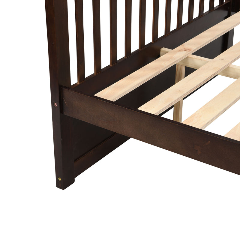 Bunk Bed With Ladder, And Safety Guard Rails