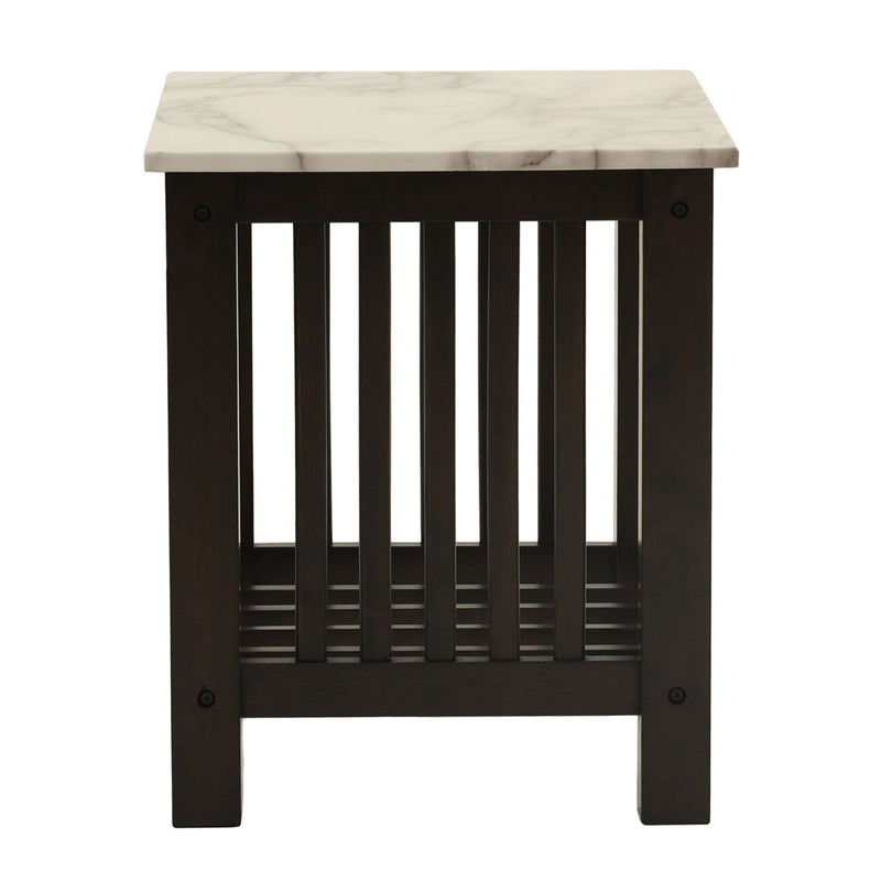 3 Piece Occasional Table Set, 1 Coffee Table And 2 End Tables, Open Storage Design - Walnut