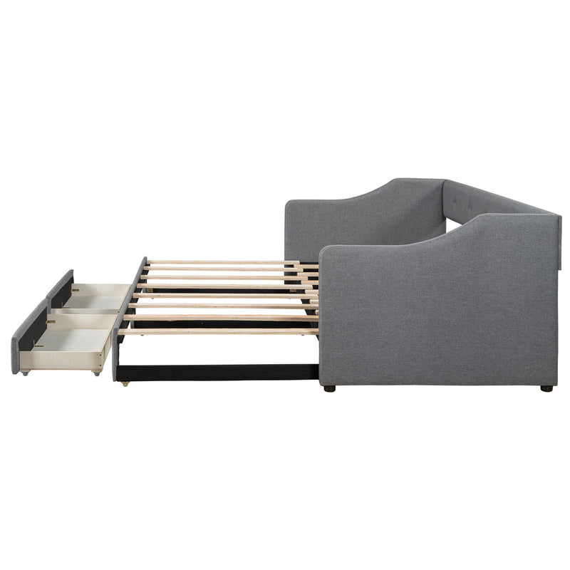Upholstered Daybed With 2 Drawers