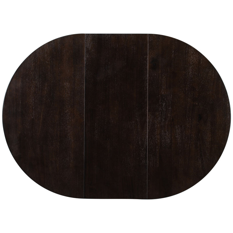 Round Extendable Dining Table Set With 4 Upholstered Chairs
