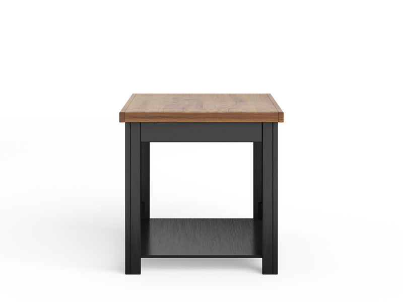 Essex - Side Table - Black / Whiskey