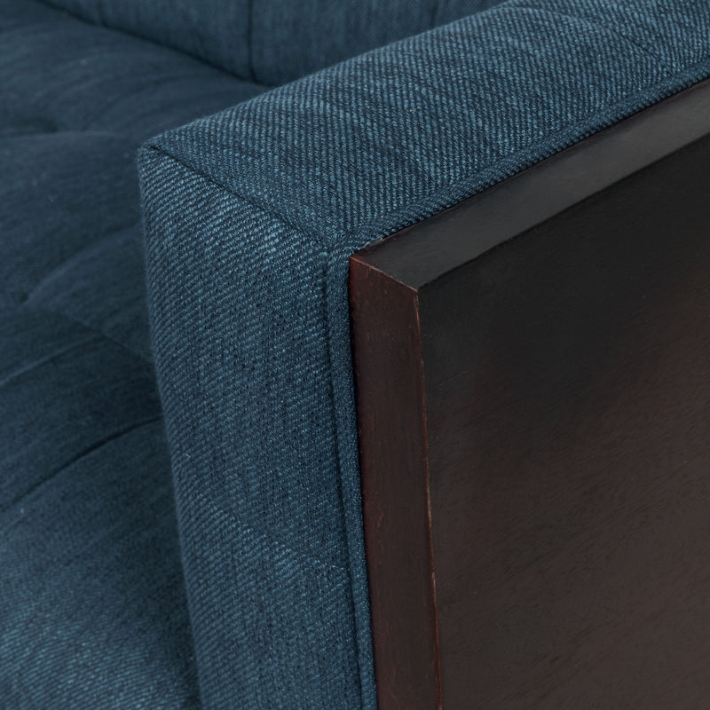 Contemporary Mid-Century Charm 3 Seater Sofa With Button Tufted Waffle Stitching