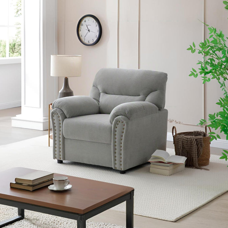 Hamilton - Chair With Hand Applied Nailhead Trim And Pillow Top Arm Cushions