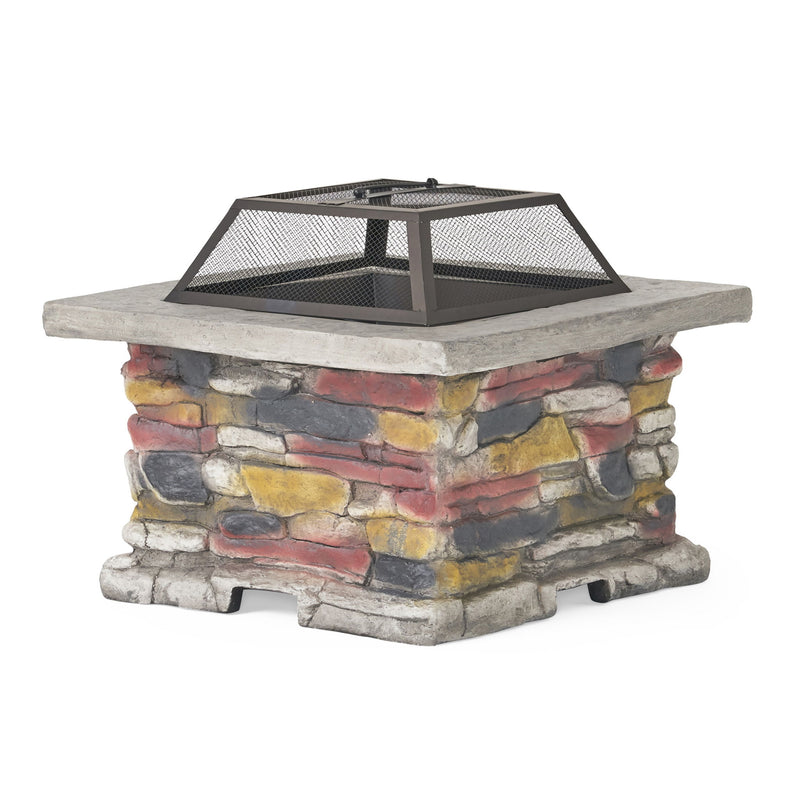 Outdoor Wood Bruning Magnesium Oxide Fire Pit With Lid