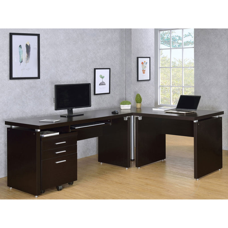 3 Drawer File Cabinetб Compact Office Storage For Home - Brown