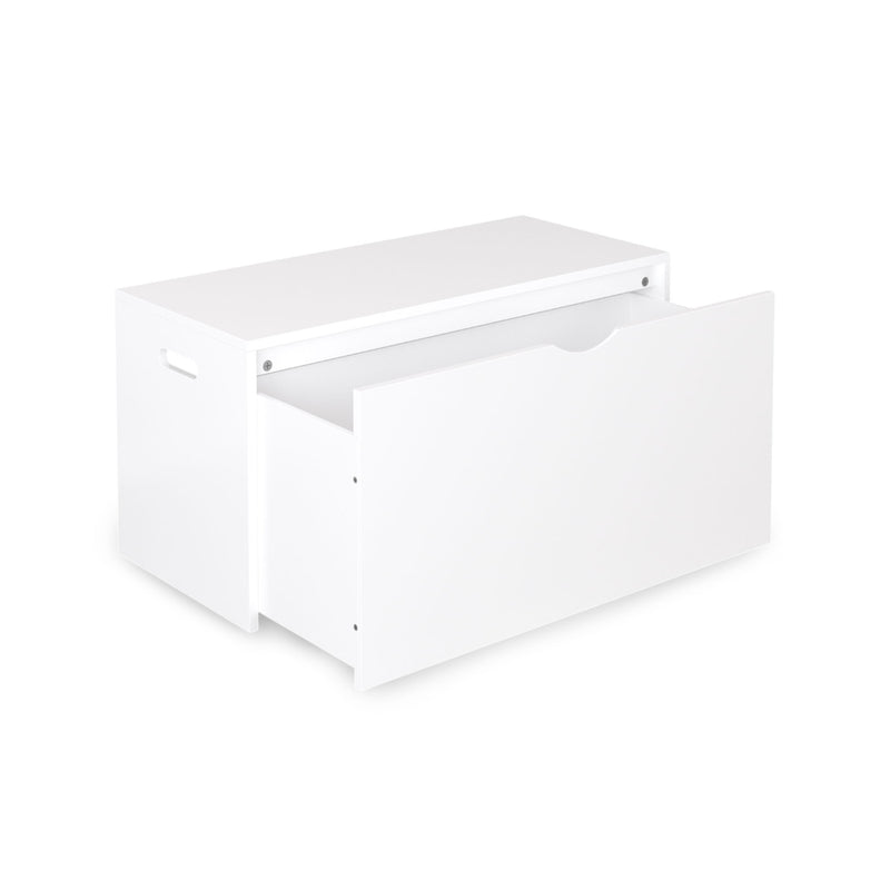Toy Storage Organizer With Rolling Drawer, Chest With Wheels, Large Pull Out Bin For Nursery - White