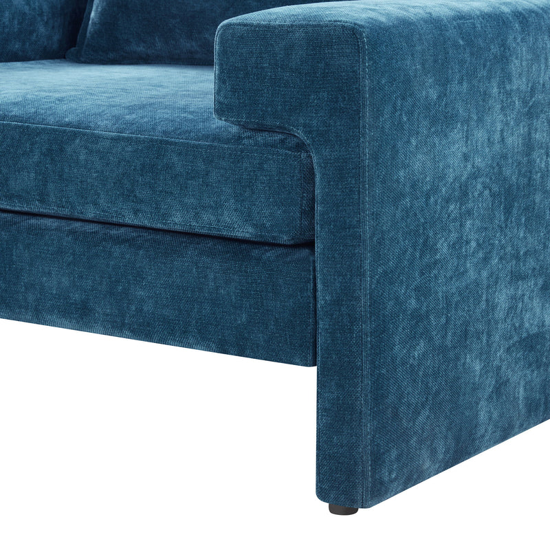 Upholstered Accent Chair With Wide Armrests And Ergonomic Back Support