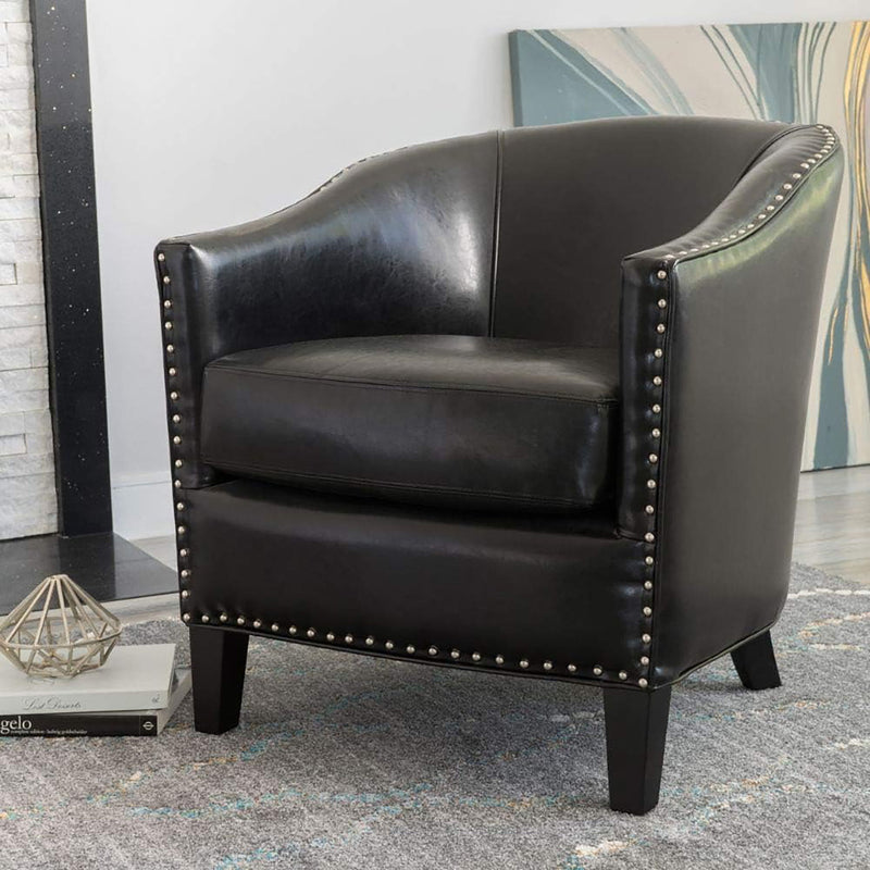 Enigmatica - Upholstered Club Chair With Nailhead Trim