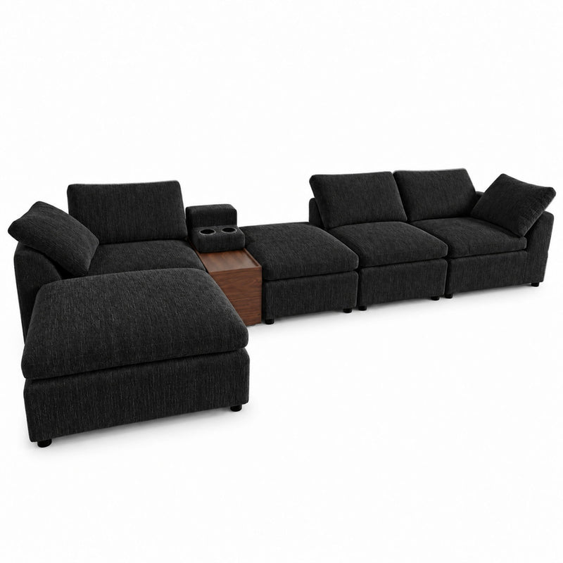 Modular Cloud Couch With Storage Console