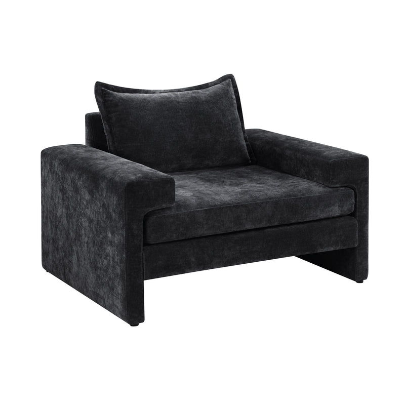 Upholstered Accent Chair With Wide Armrests And Ergonomic Back Support