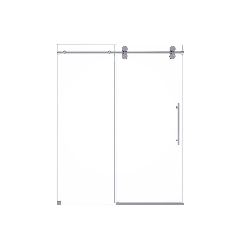 Frameless Single Sliding Shower Door With Clear Tempered Glass
