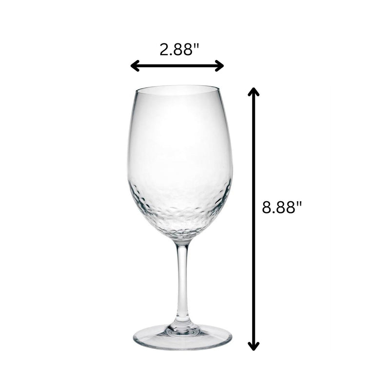 Tritan Hammer - Leadingware Plastic Wine Glasses (Set of 4), Unbreakable, Bpa Free, 20Oz - Clear