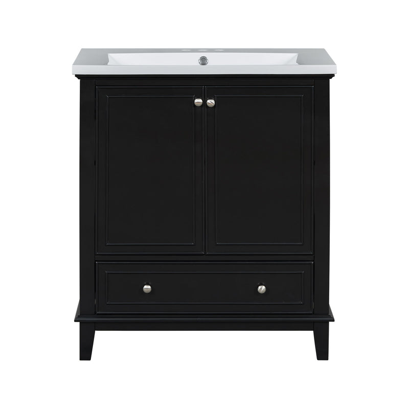 Modern Bathroom Vanity With Sink Combo, Multi Functional Cabinet With Doors And Drawer