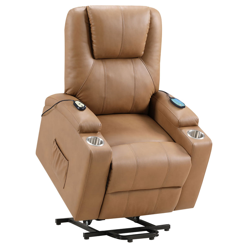 Macklin - Power Lift Massage Recliner With Heat And Dual Cupholders