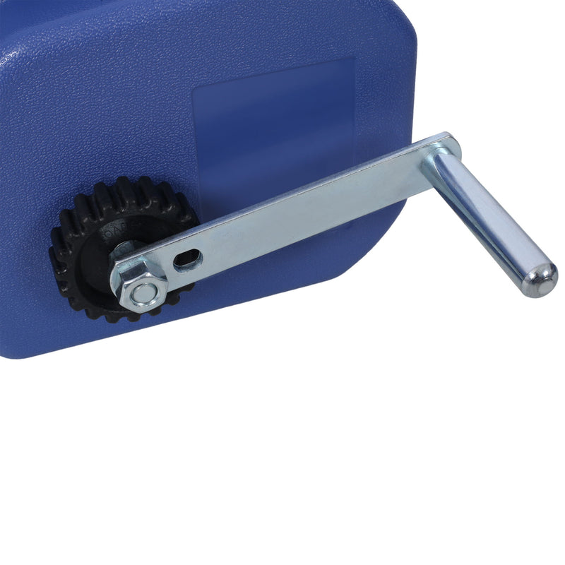 Reversible Electric 12V Trailer Winch For Boats Up To 6000 Lbs With Galvanized Wire Rope And Casing - Blue