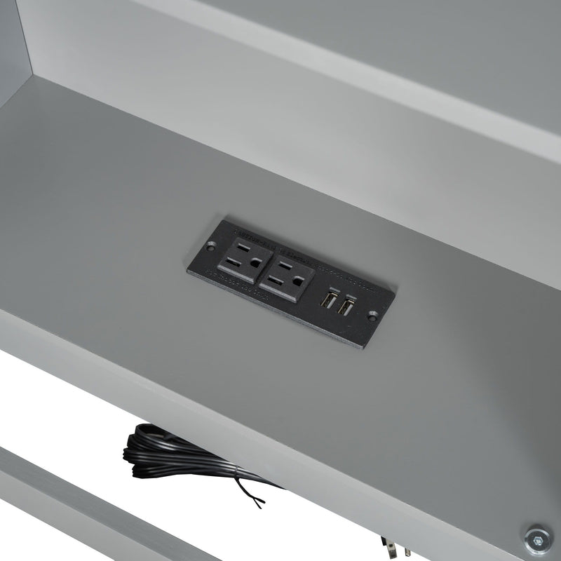 Floor Bed With Storage Cabinets And USB Ports