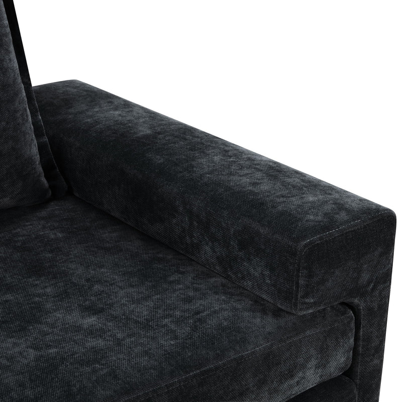 Upholstered Accent Chair With Wide Armrests And Ergonomic Back Support