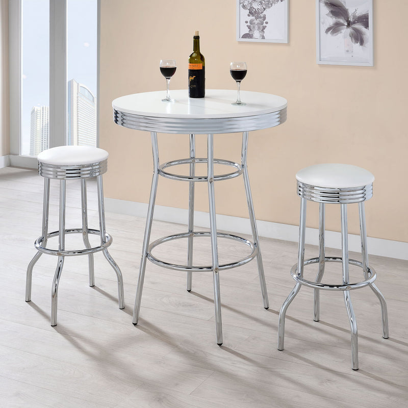 Werner - Round Bar Table - White