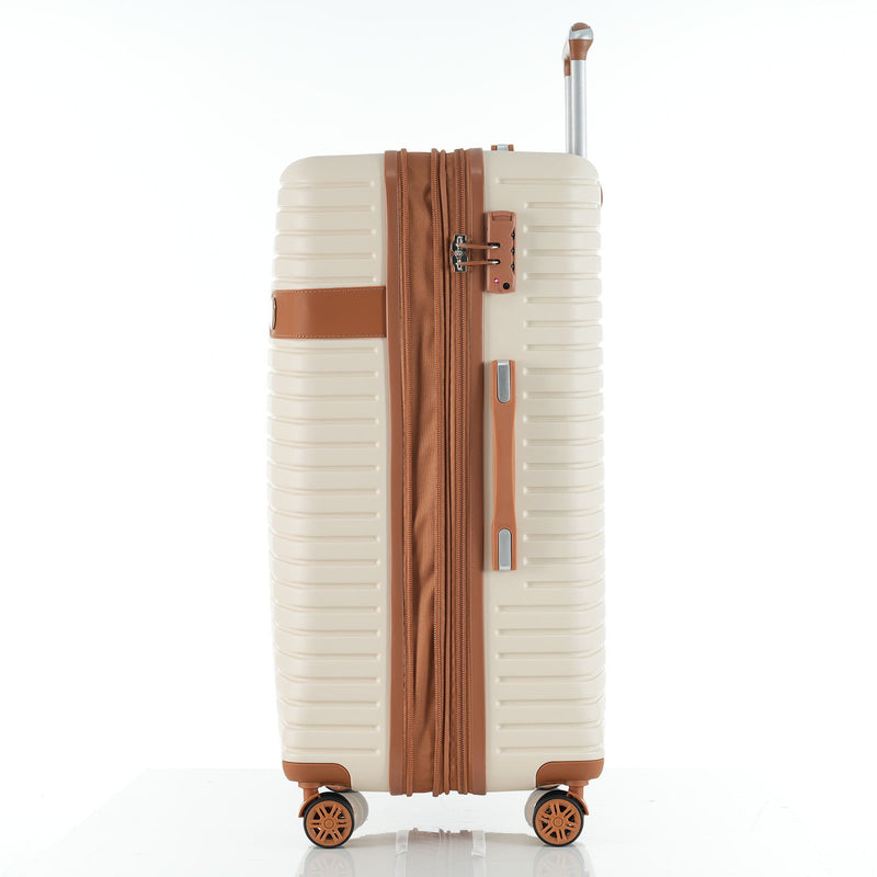 4 Piece Luggage Suitcase Set, Hard Shell Lightweight Expandable Travel Luggage With 4 Packing Cubes