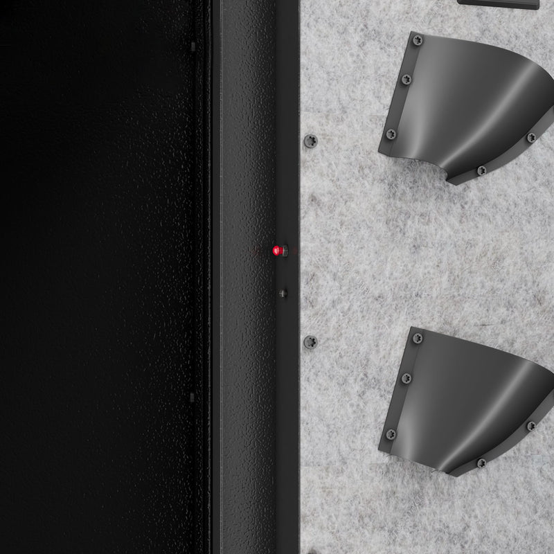 Rifle Safe, Biometric & Keypad Lock, Adjustable Gun Racks With Built In Alarm System