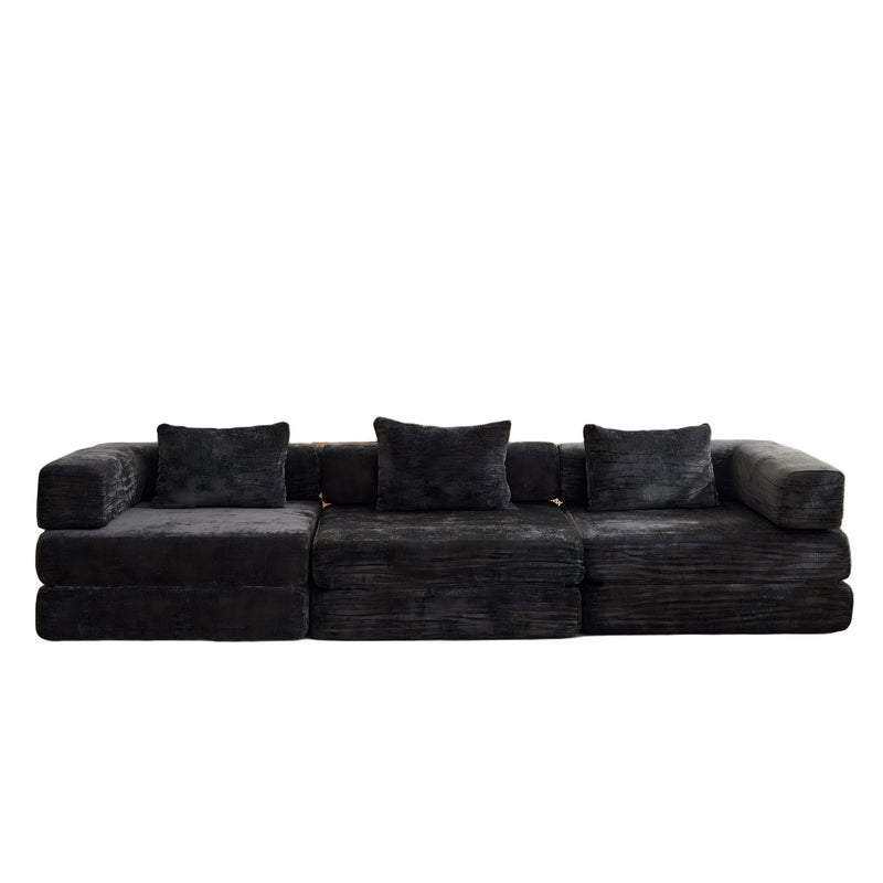 Convertible Floor Sofa Bed, Boneless Modular Sectional Sofa For Living Room