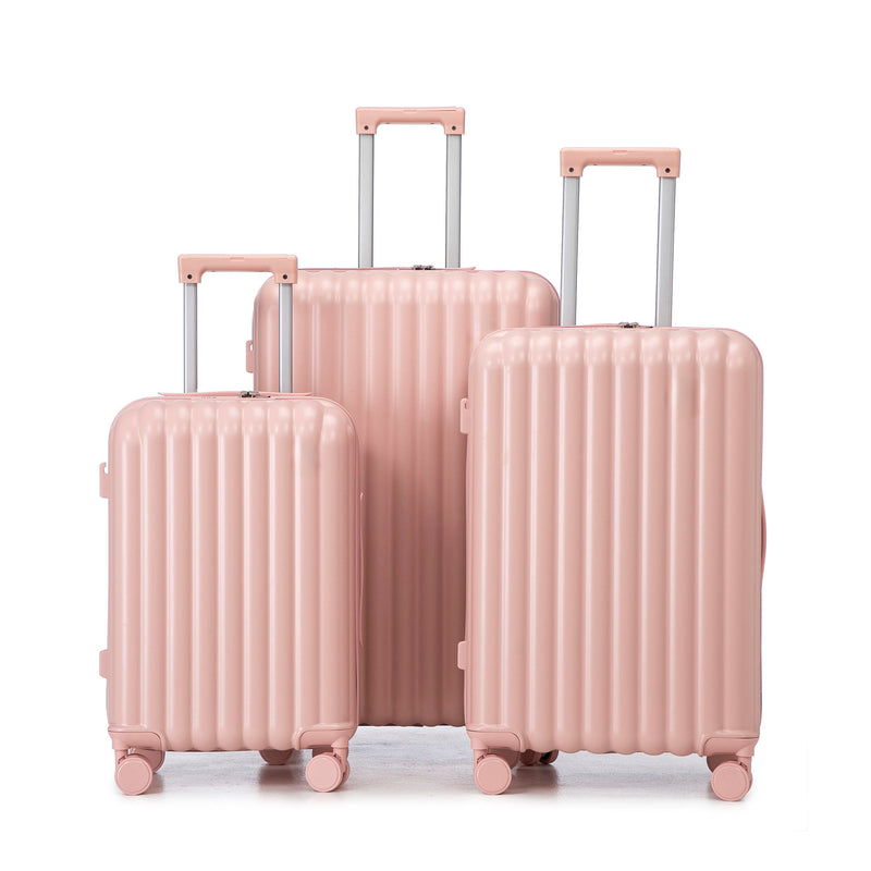 20" / 24" / 28" 3 Pieces / Set Spinner Wheel Luggage, Carry On Suitcase, With Cup Holder & USB Port & Phone Holder