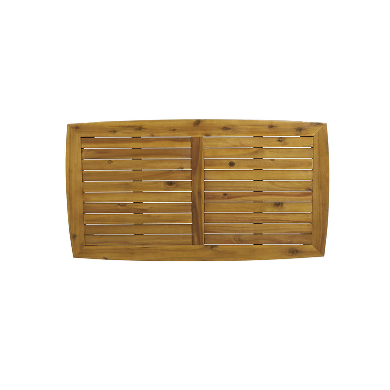 Outdoor Rectangular Coffee Table - Brown