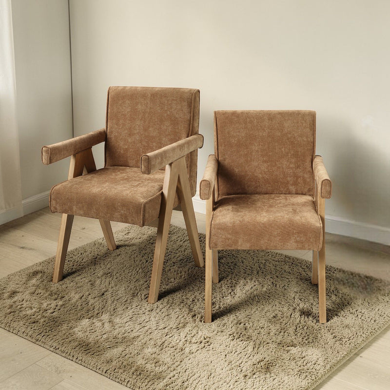Zoey - Arm Chair (Set of 2) - Chocolate