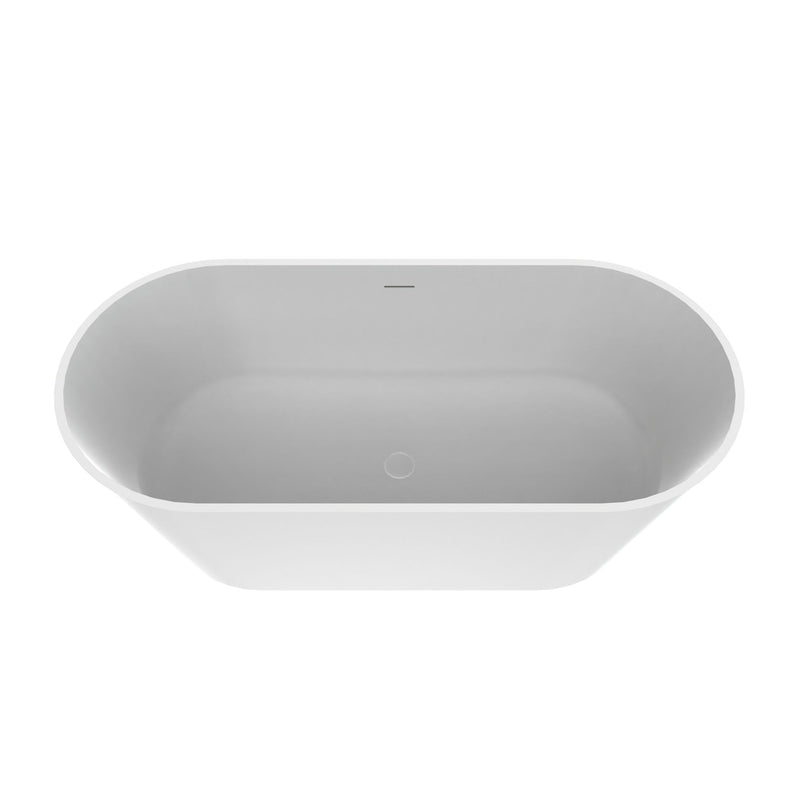 Solid Surface Freestanding Soaking Bathtub & Ergonomic Design