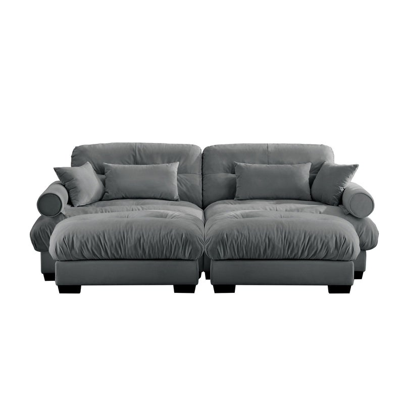 Super Comfort Oversized Modular Sectional Sofa With Movable Ottoman