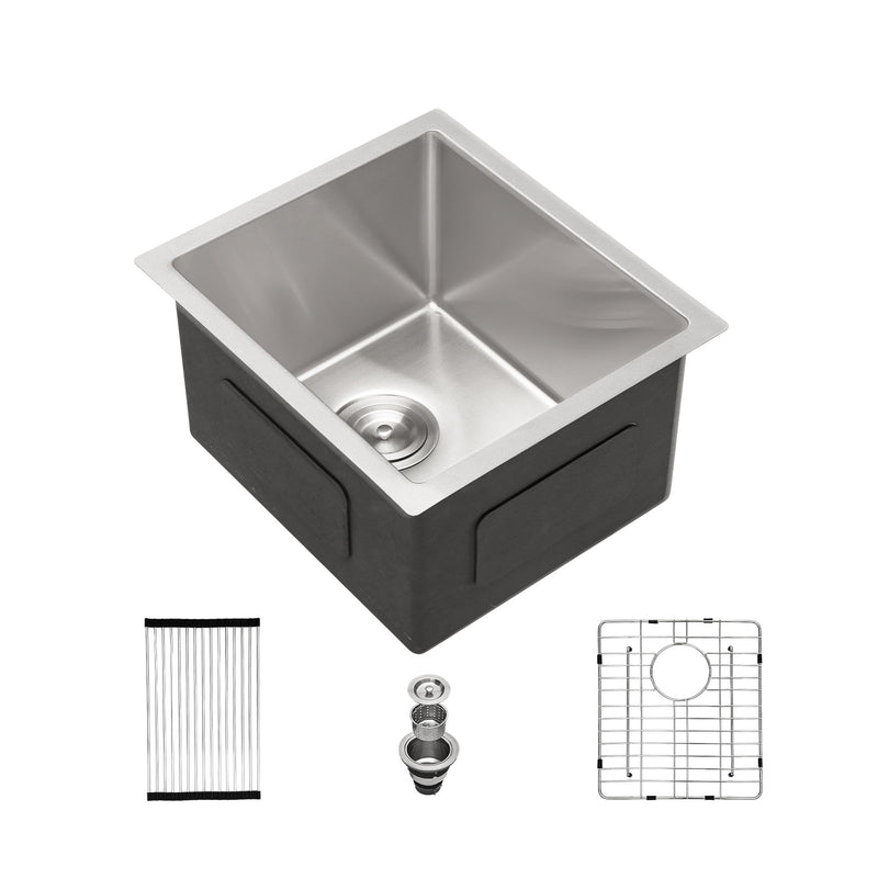 Modern Style Undermount Sink With Stainless Steel, Deep Single Bowl