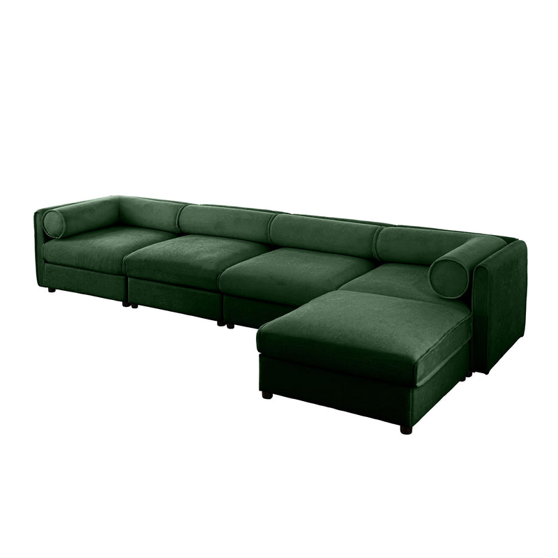 Contemporary Elegant Sofa With Storage And Ottoman