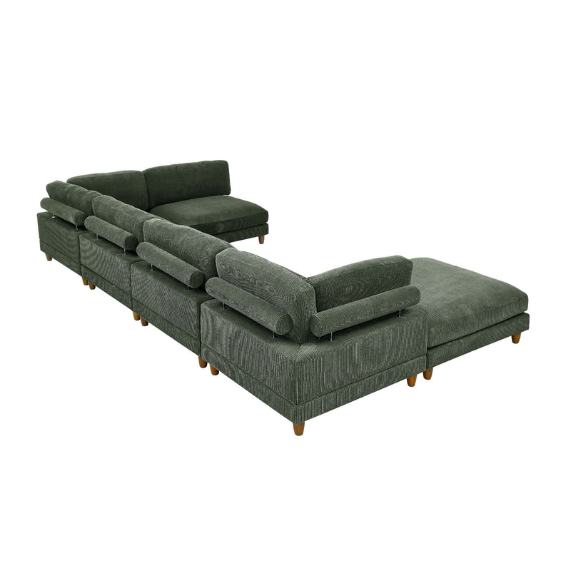 Modern Modular Sectional With Adjustable Back Support