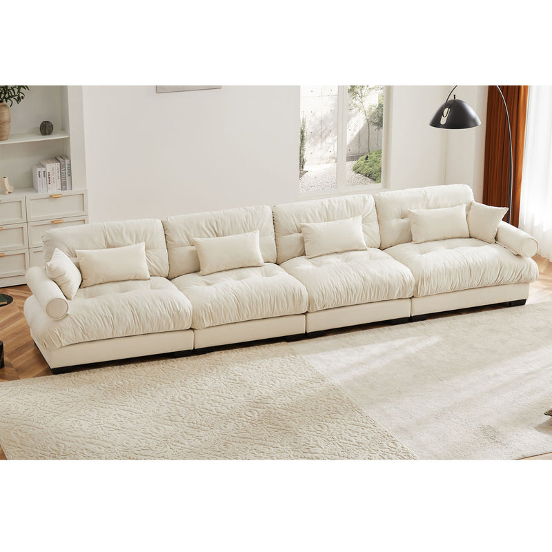 Super Comfort Oversized Modular Sectional Sofa, Deep Seat Convertible L Shaped Couch