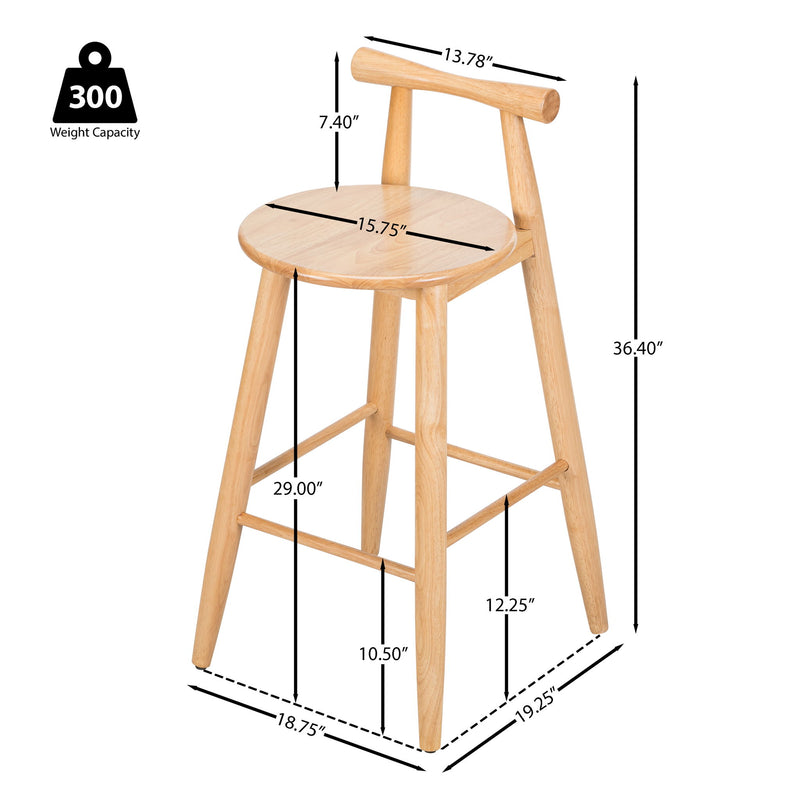 Grove - Indoor Barstool (Set of 2) - Natural