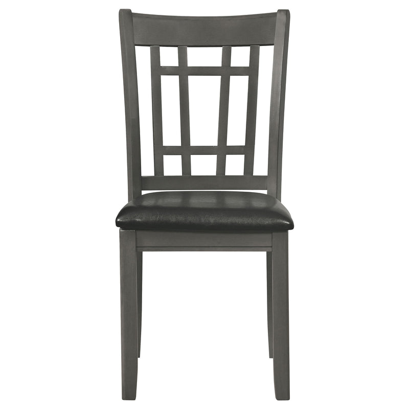 Ingall - 5 Piece Set With Storage Table And Upholstered Chairs - Medium Gray