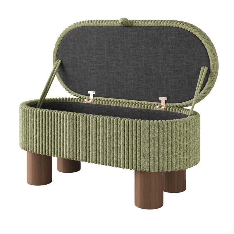 Storage Ottoman Upholstered Bench With Lift Top Storage For Bedroom