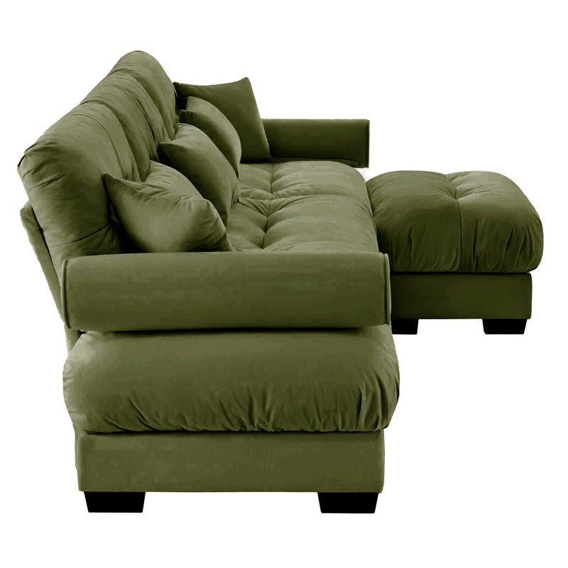 Super Comfort Oversized Modular Sectional Sofa With Movable Ottoman