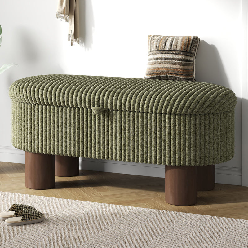 Storage Ottoman Upholstered Bench With Lift Top Storage For Bedroom