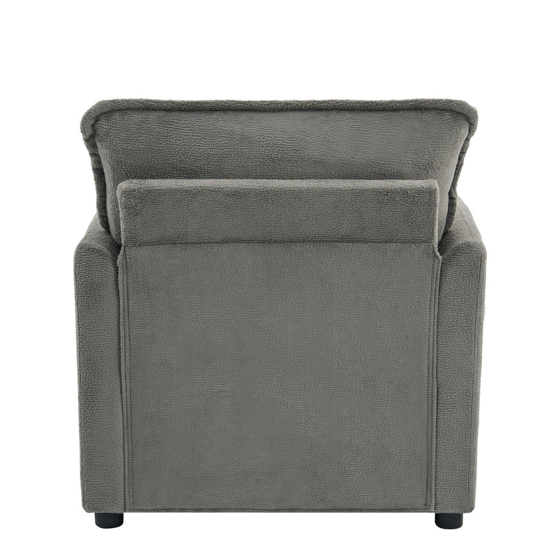 Modern Single Seat Accent Chair With Side Storage Pockets