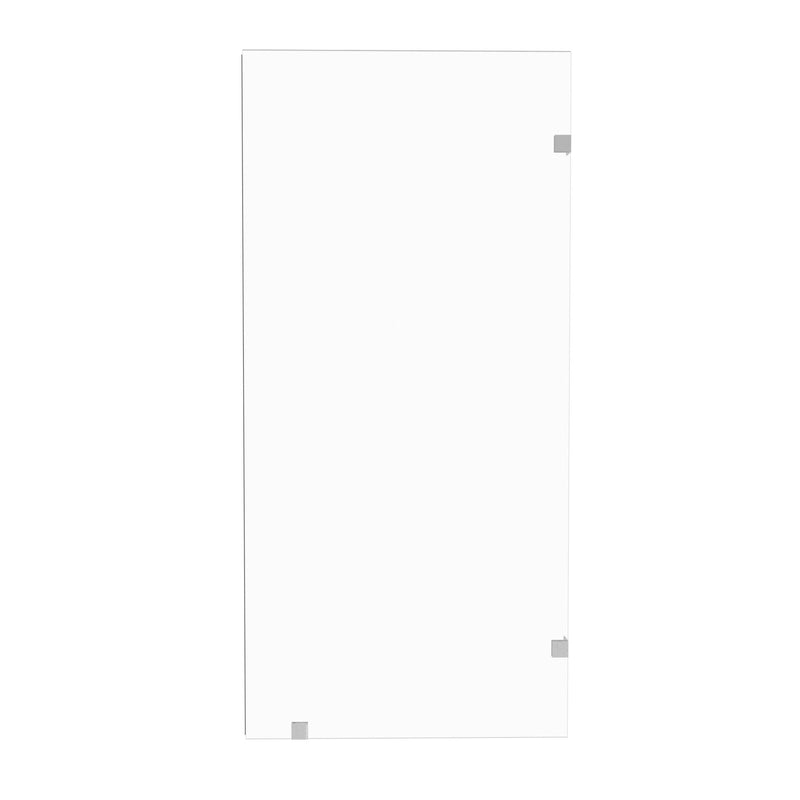 Frameless Bathtub Shower Screen, Reversible Installation