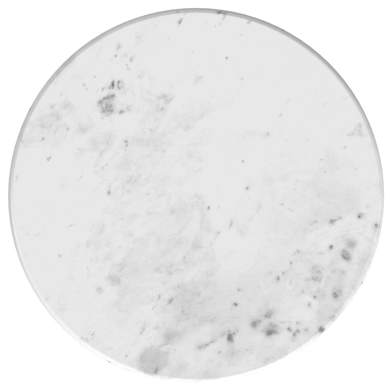 Prussia - Round Side Table - White Marble
