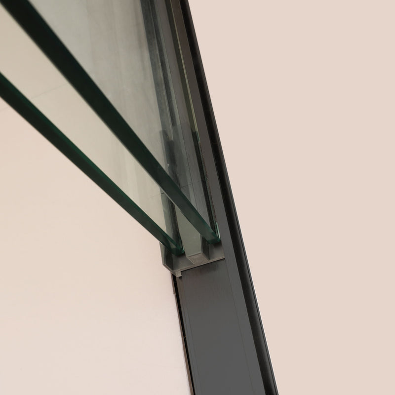 Modern Double Sliding Shower Enclosure, Tempered Glass