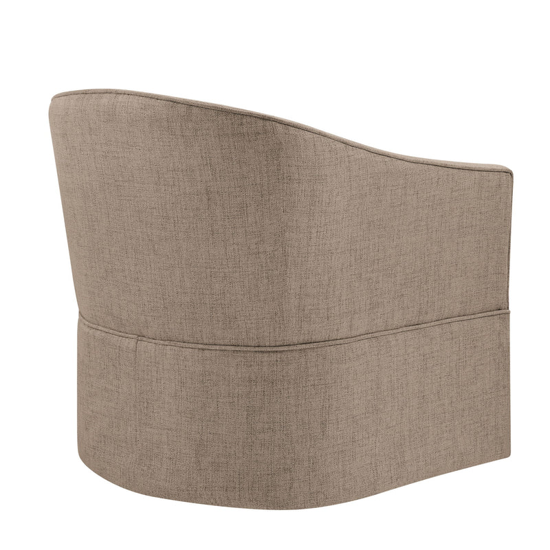 Solitude - Skirted Swivel Accent Chair With Hemp Like