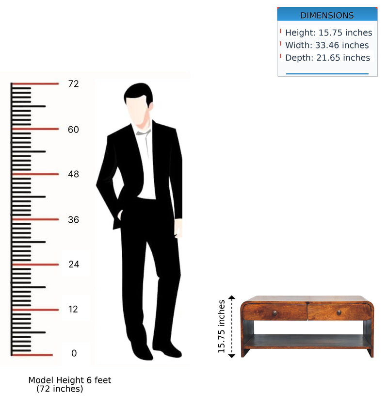 Arvessa - Slim Coffee Table - Dark Brown