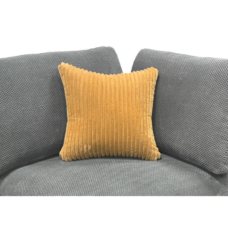 Upholstery Full Compressed Modular Sectional With Toss Pillows - Light Gray