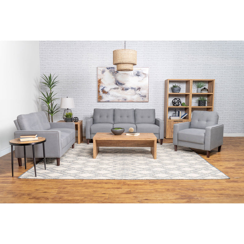 Harvey - Tufted Loveseat With Track Arm Design