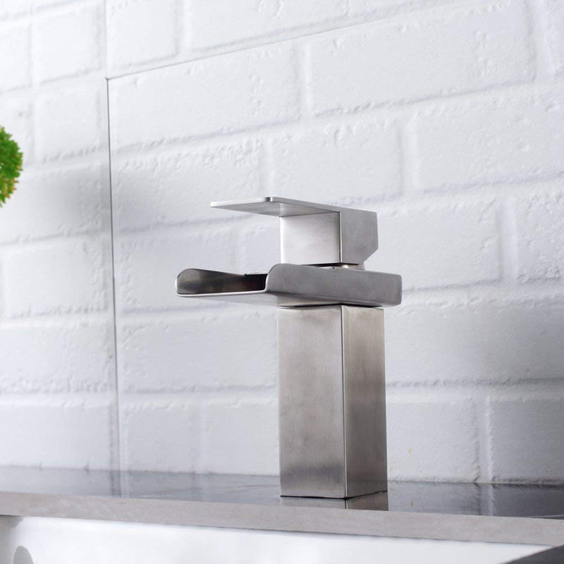 Single Handle Bathroom Faucet - Brushed Nickel