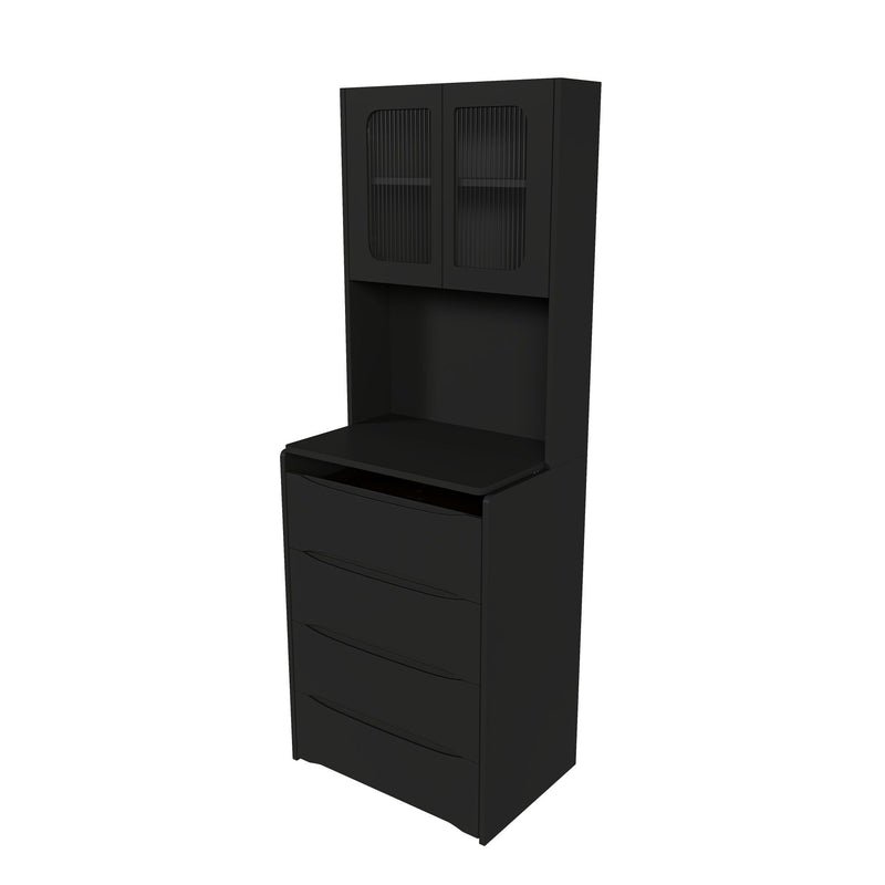 3 In 1 Vanity Table With LED Mirror & Storage Stool, Flip Top Makeup Dressing Table With Adjustable Lights, 5 Storage Spaces Cosmetic Organizer For Bedroom - Black